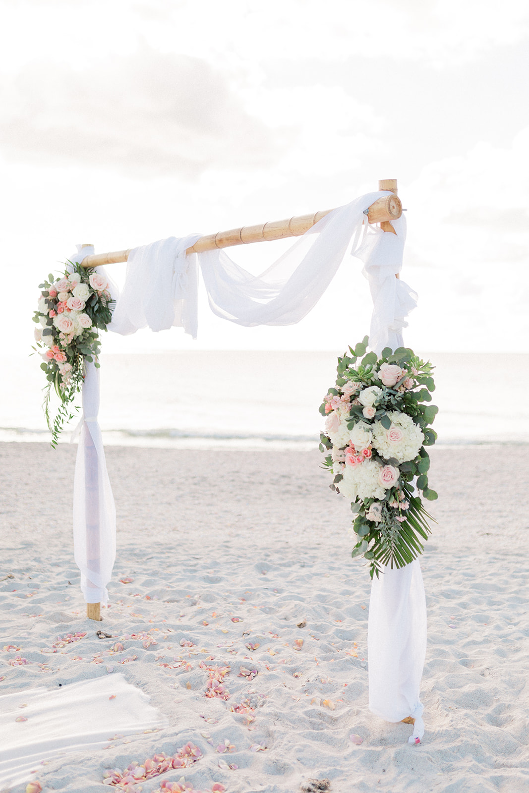 outdoor beach wedding ceremony at Casey Key wedding