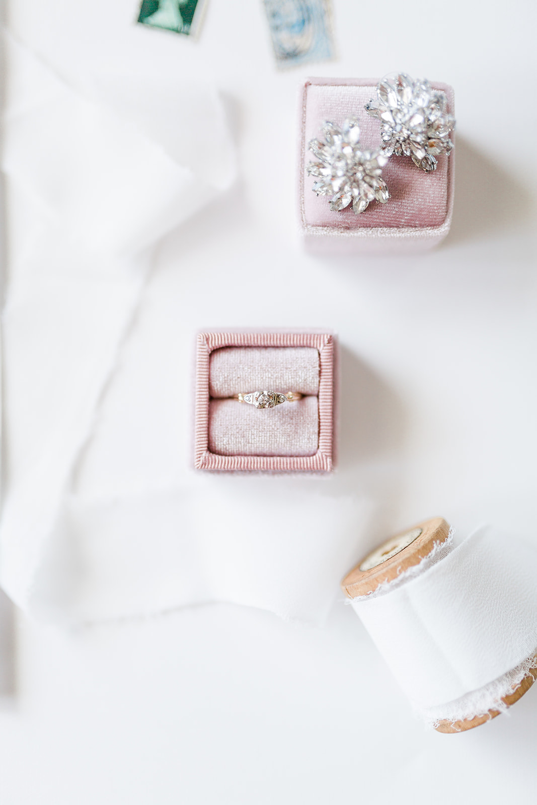 bridal accessories flatlay