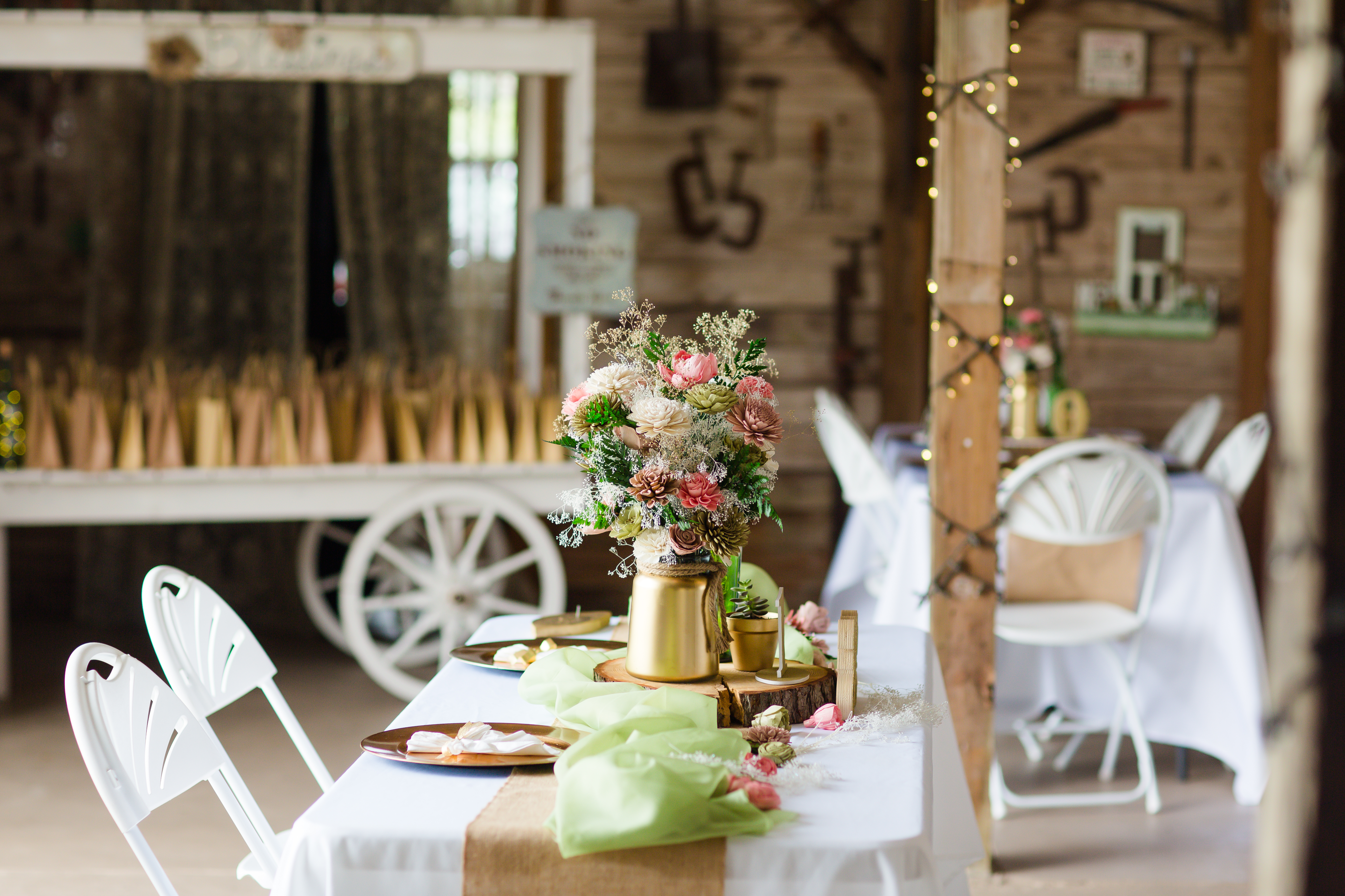 Tablescape ; Oaks of Devonaire Wedding; Precious Moments Events