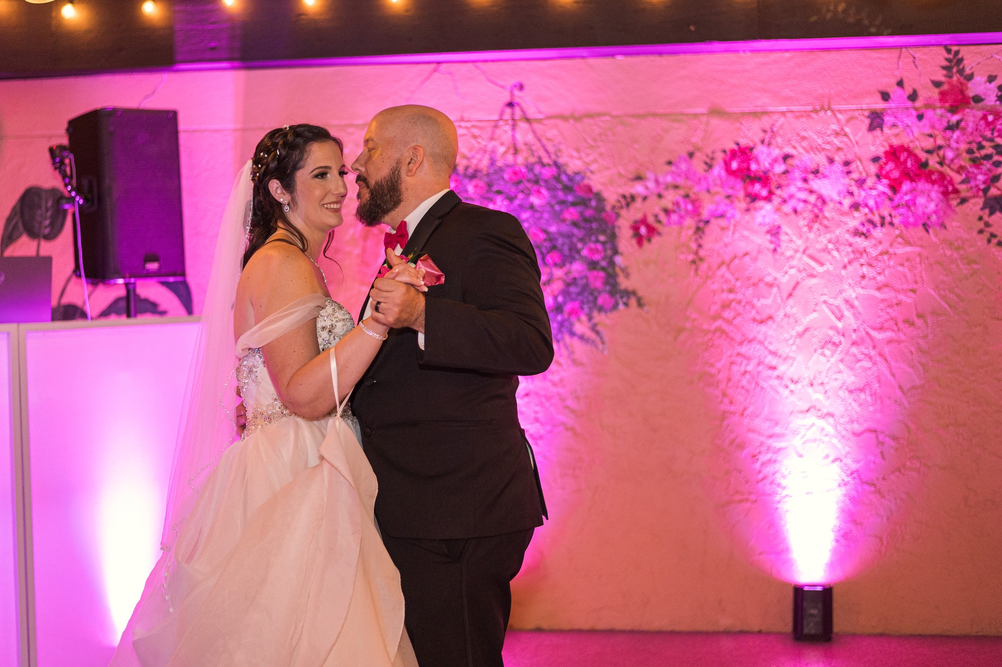 Bride and Groom; Carmelo's Italian Ristorante Wedding; Precious Moments Events