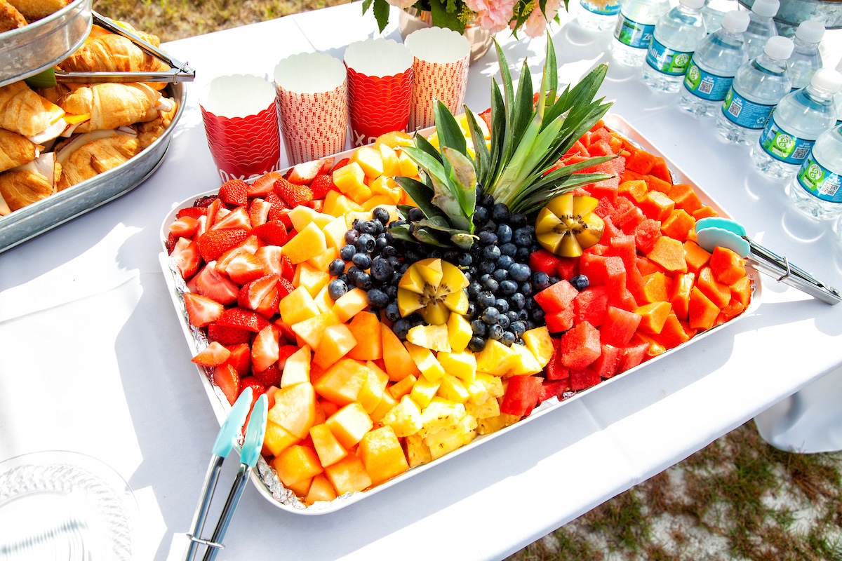 fruit platter for beach wedding