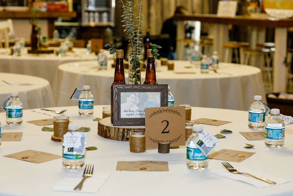 Table Setting; Millennial Brewing Company Weddings; Precious Moments Events