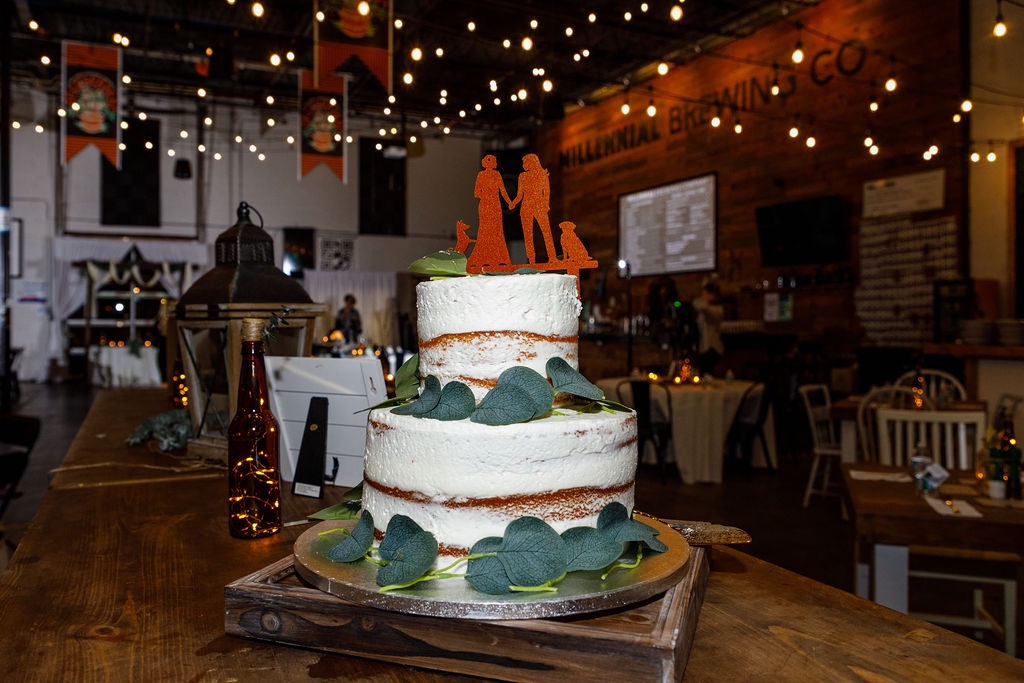 Wedding Cake; Millennial Brewing Company Weddings; Precious Moments Events