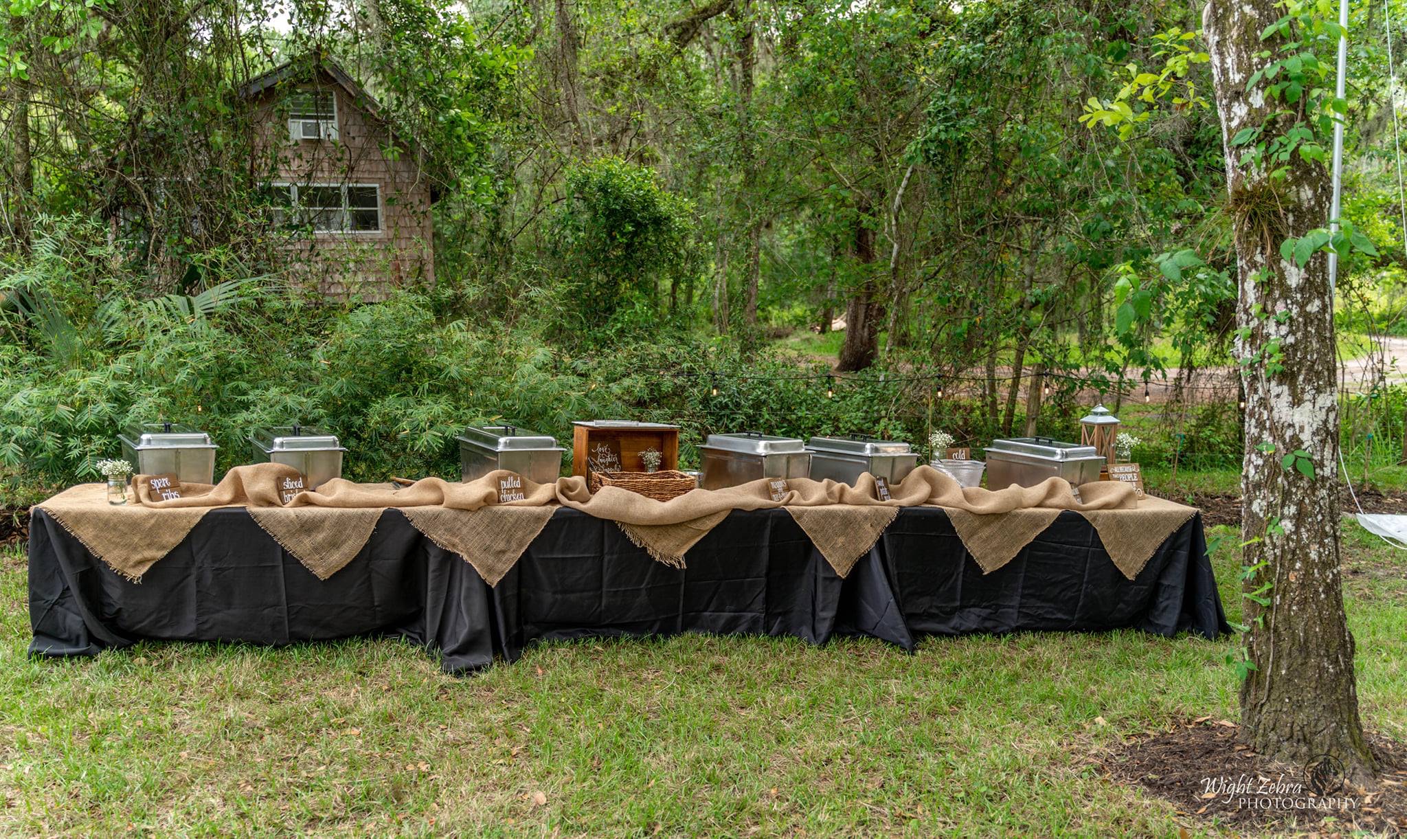 Buffett; Our Cabin on The Myakka Weddings; Precious Moments Events