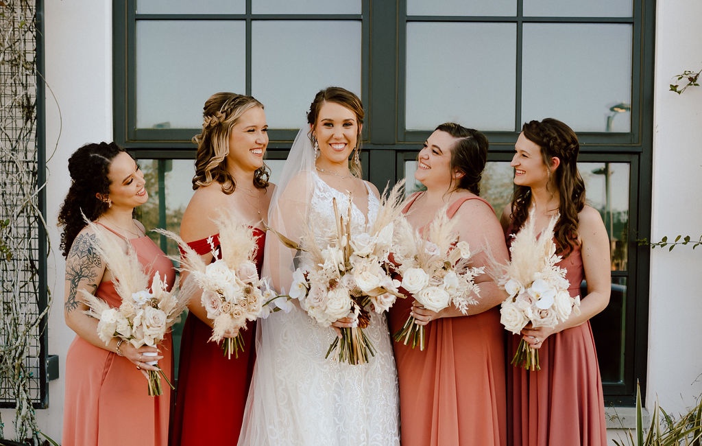 Bridesmaids; Rooftop 220 wedding; Precious Moments Events