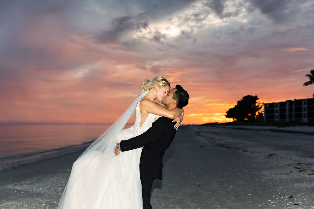 Bride &Groom; Sundial Beach Resort & Spa Wedding; Precious Moments Events