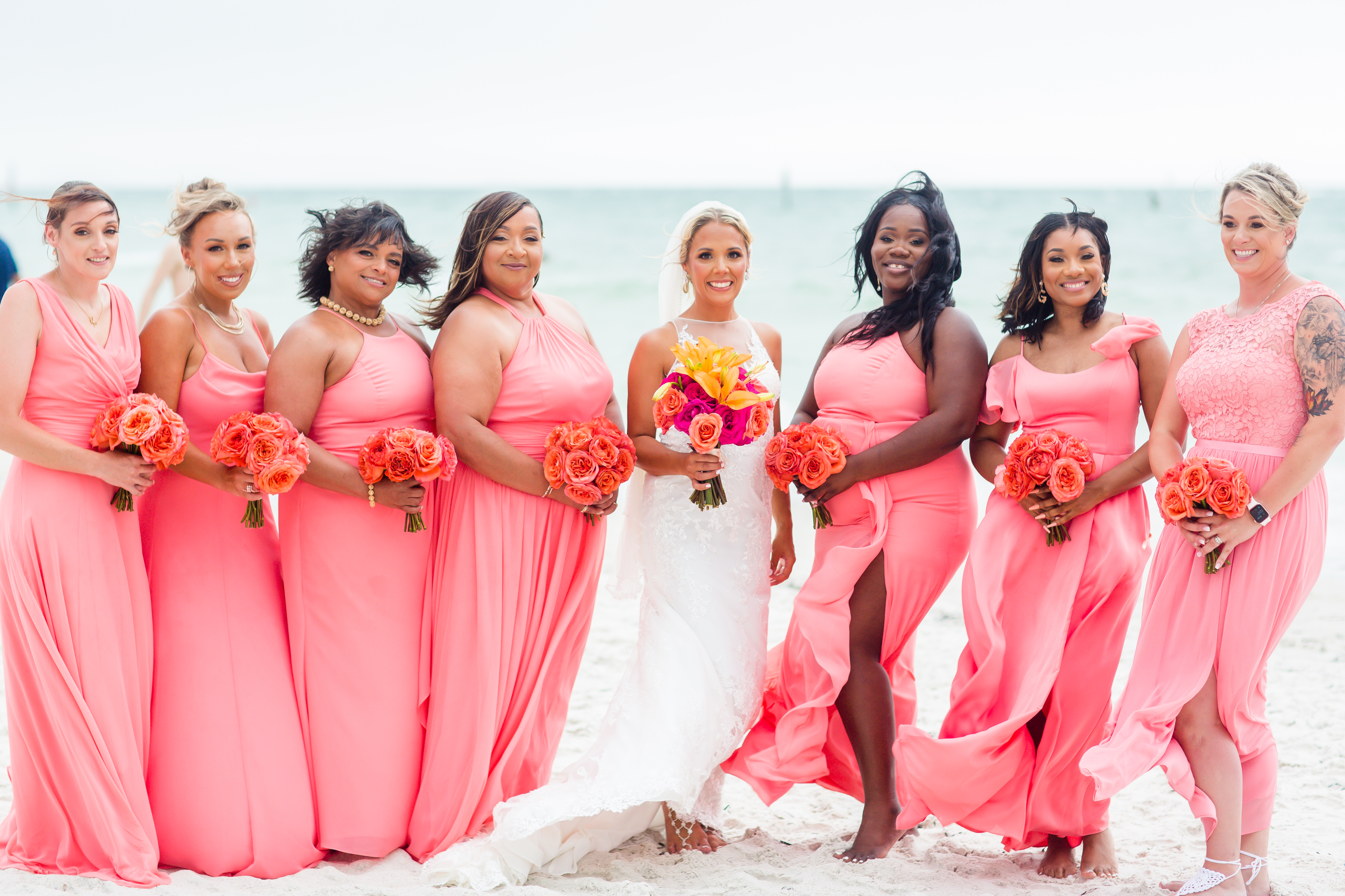 Bridesmaids ;Clearwater Beach Wedding; Precious Moments Events