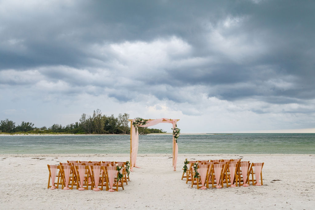 Wedding Ceremony; Coquina Beach; Precious Moments Events