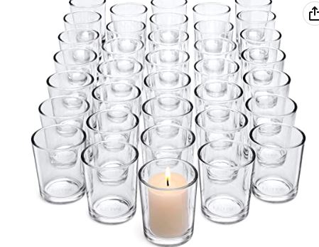 Clear Glass Votives; Precious Moments Events