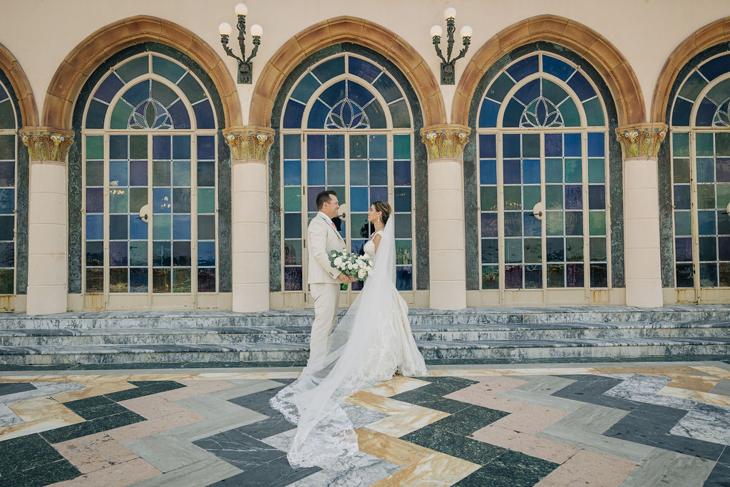 Bride and Groom- Ringling Ca' d'Zan- Precious Moments Events Weddings