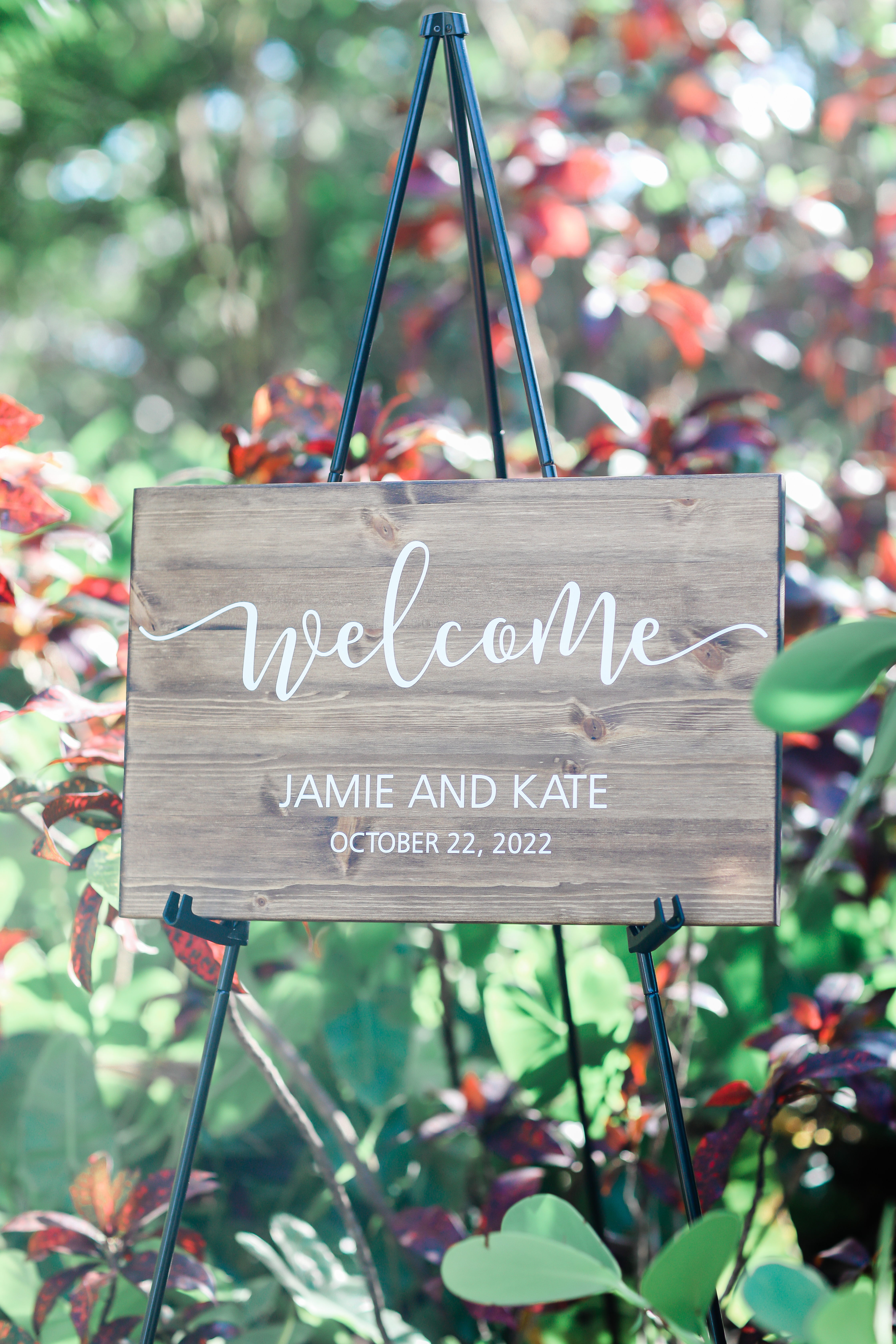 Welcome Sign Mote Marine Laboratory & Aquarium Wedding; Precious Moments Events Wedding