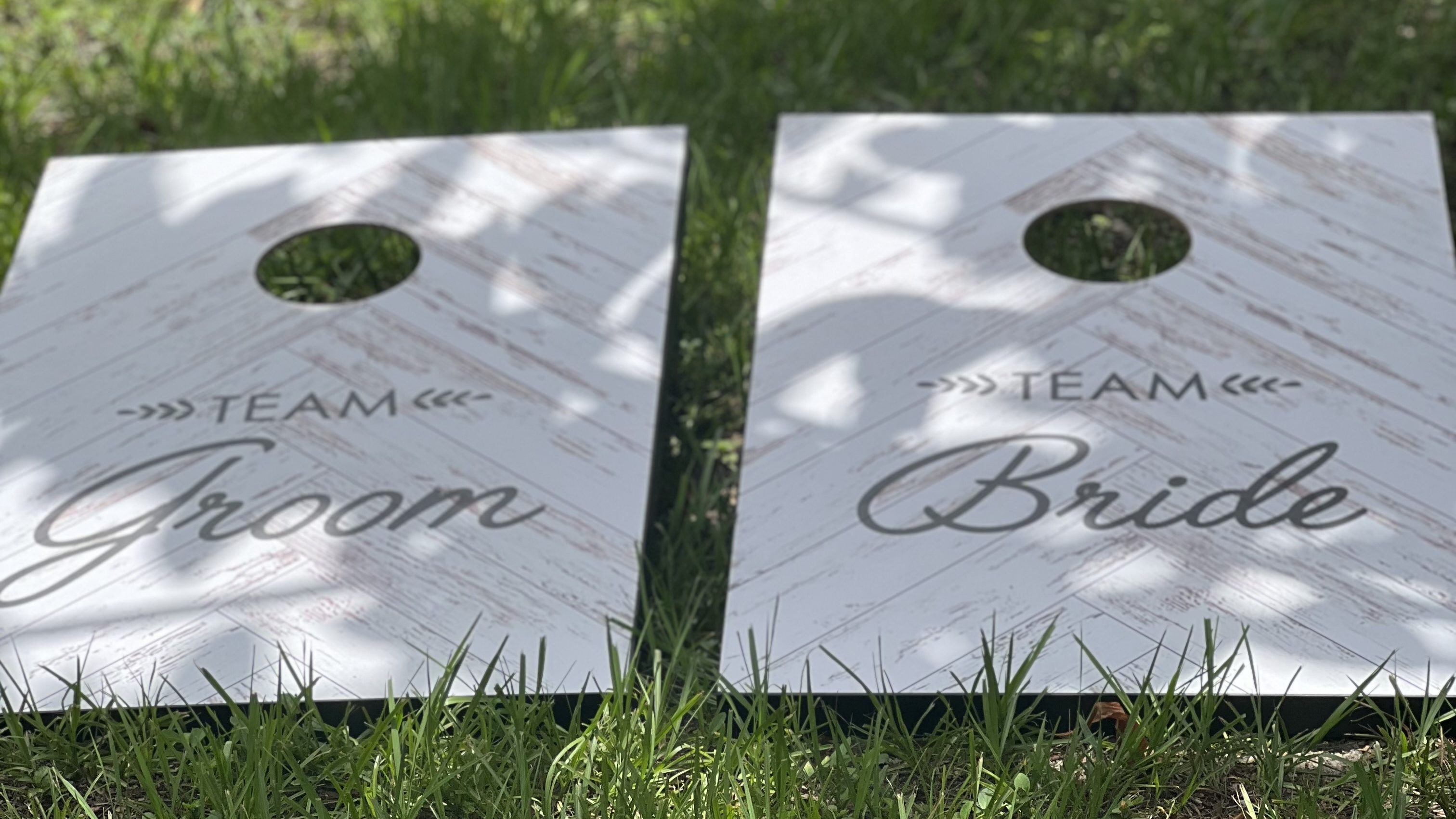 Team Bride and Team Groom Cornhole set