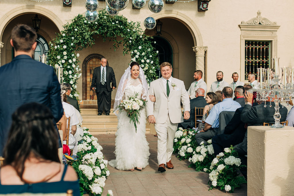 wedding ceremony Courtney and Will recessional