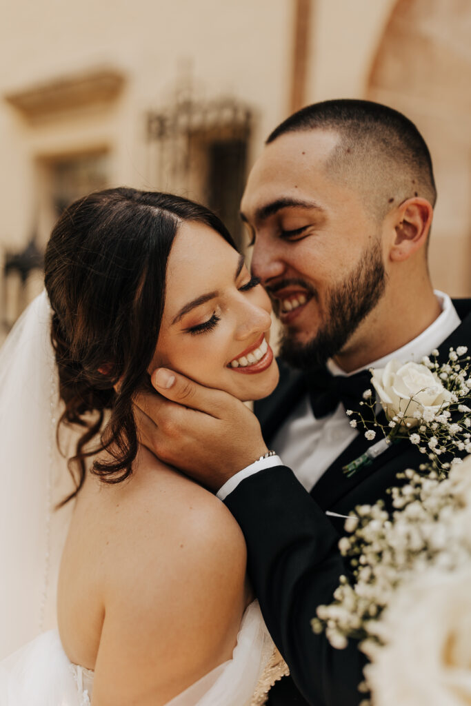 bride and groom portraits at Florida wedding