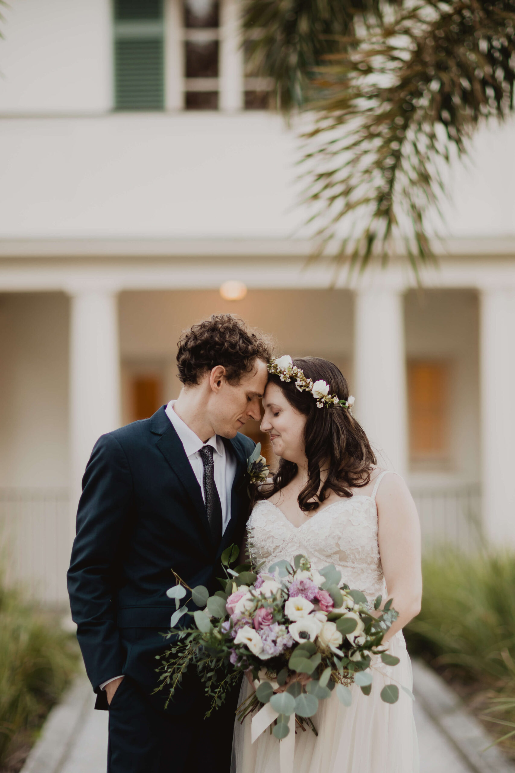 bride and groom portraits at Edson Keith Mansion