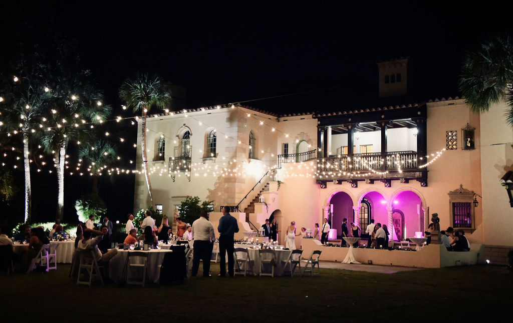 outdoor wedding reception at Powel Crosley Estate