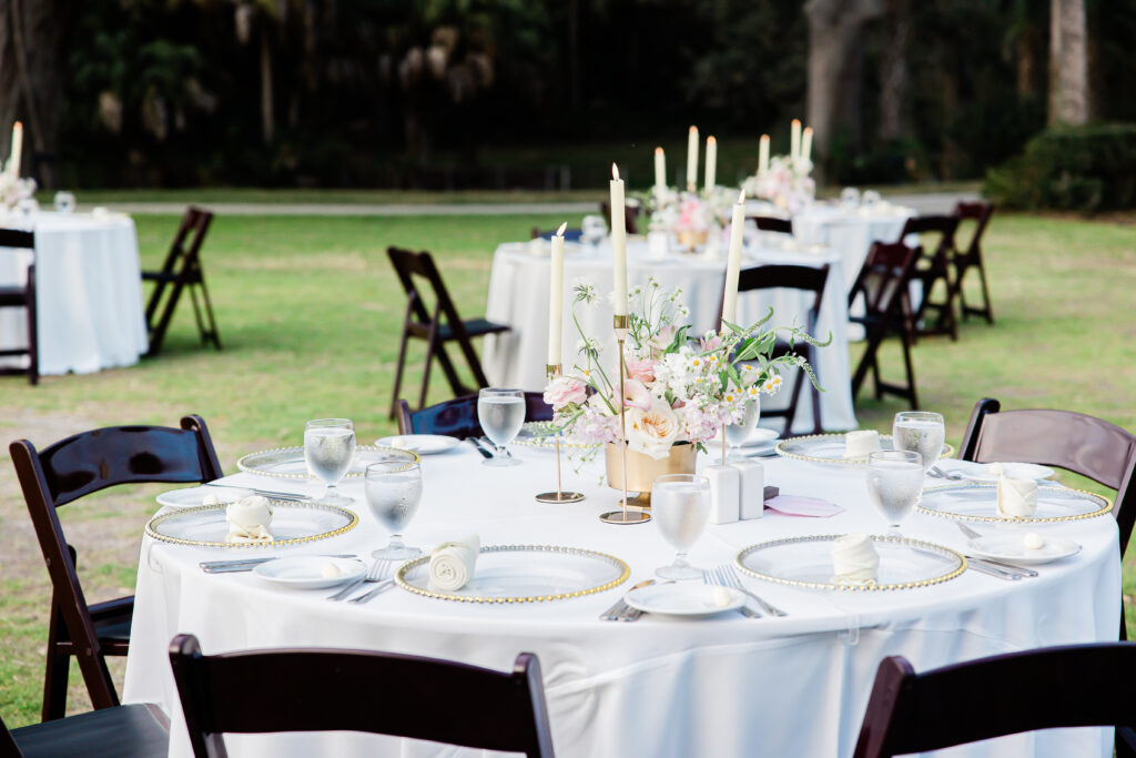 white and pink wedding centerpieces by Precious Moments Events