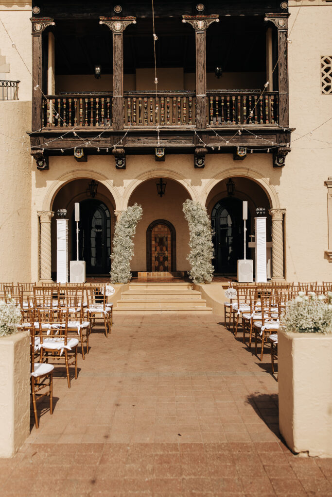 classic wedding ceremony at Powel Crosley Estate