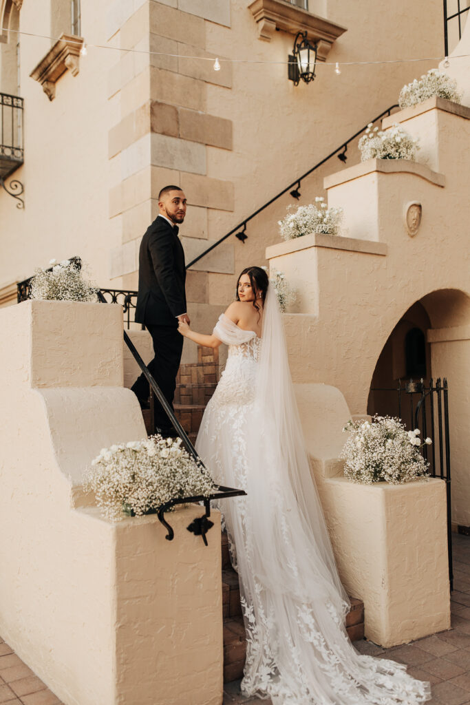 bride and groom portraits at Powel Crosley Estate