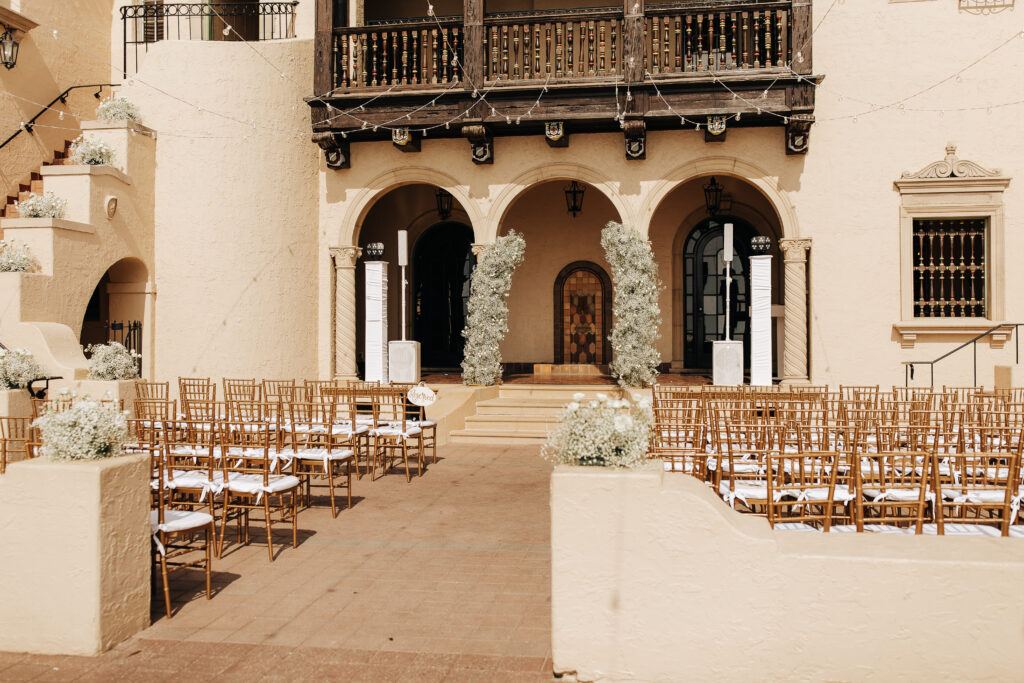 wedding ceremony at Powel Crosley Estate