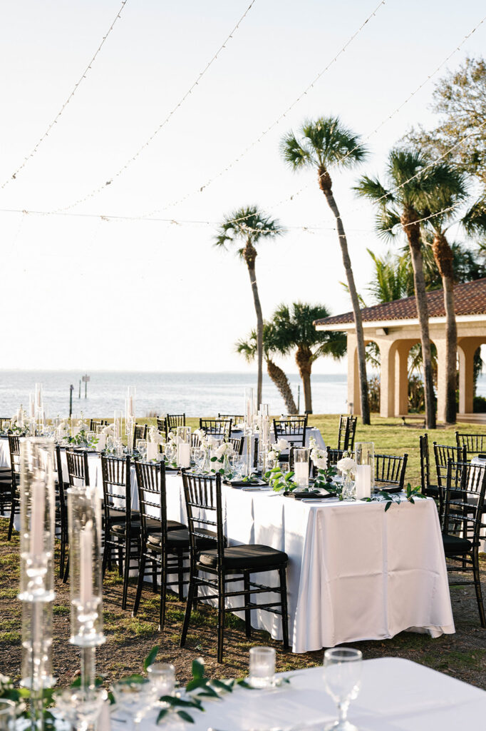 classic outdoor wedding reception by Precious Moments Events