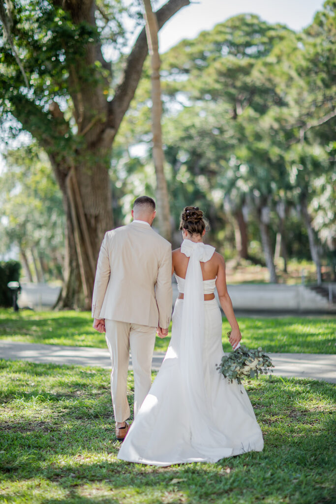 bride and groom portraits at Powel Crosley Estate