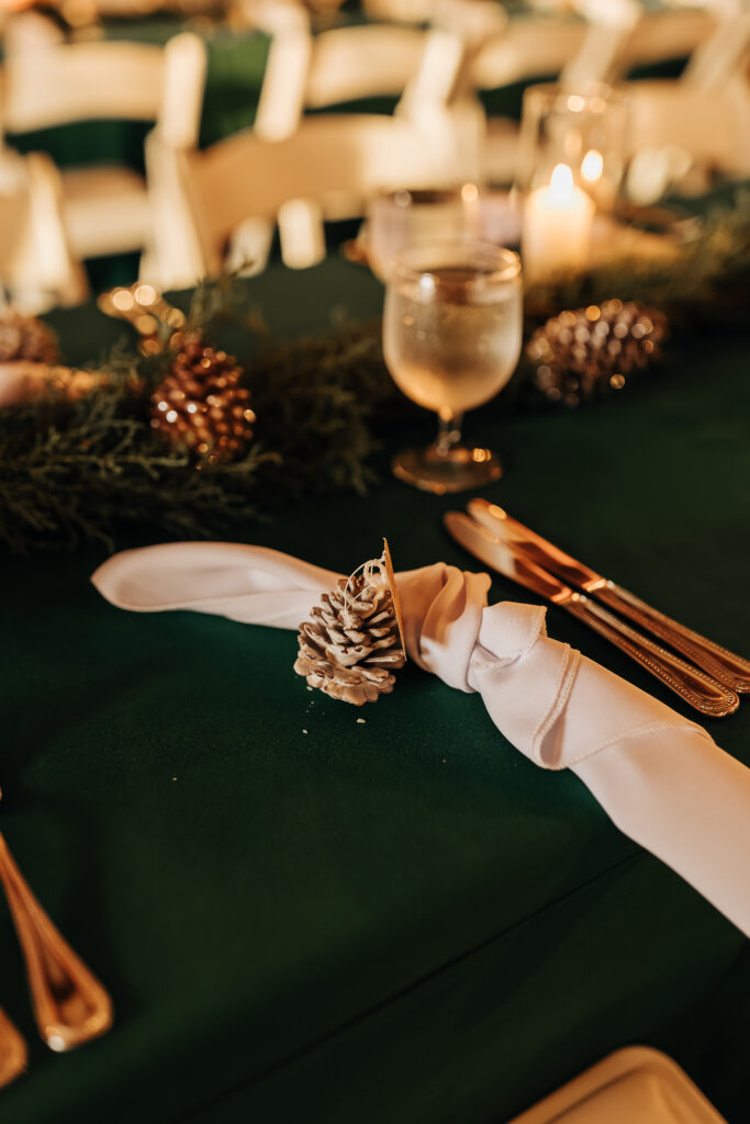 pine cone wedding centerpieces