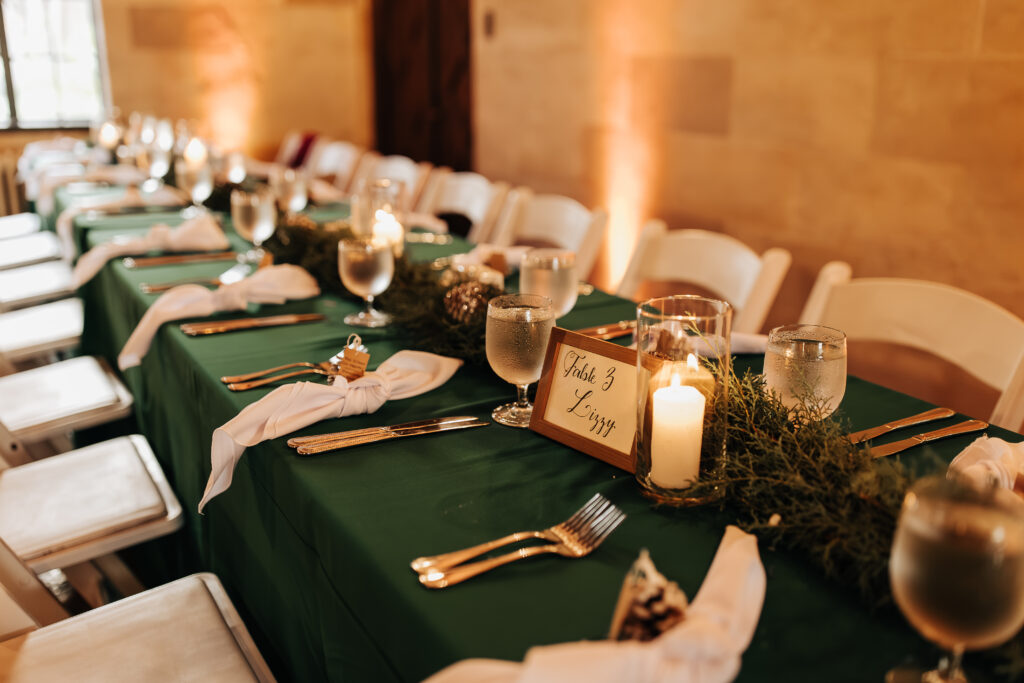 white and green wedding reception by Precious Moments Events