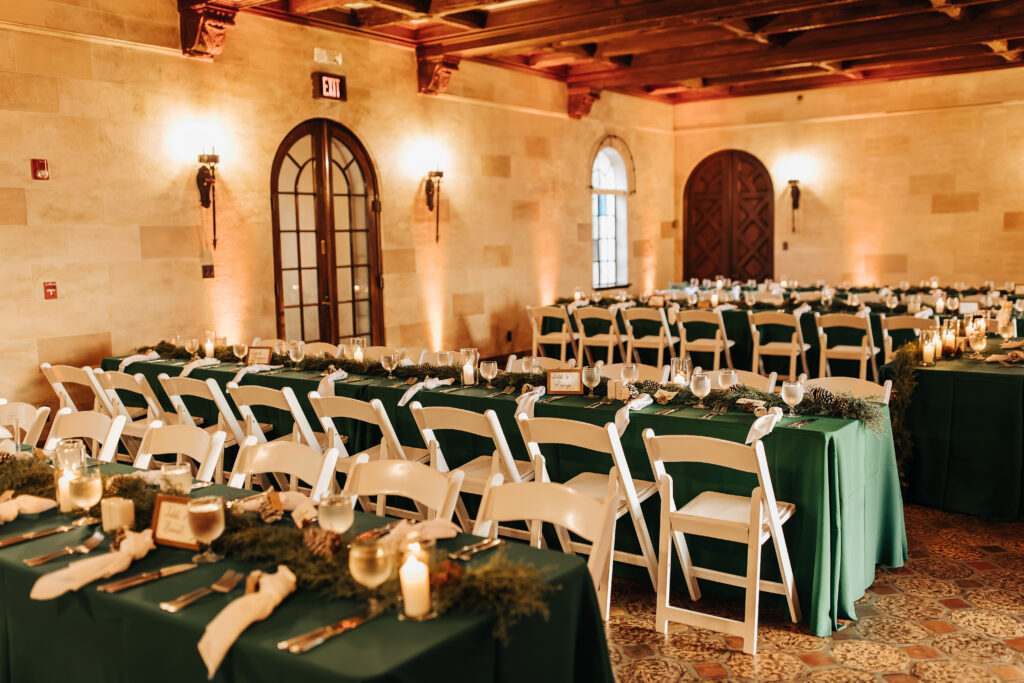 white and green Powel Crosley Estate wedding reception by Precious Moments Events