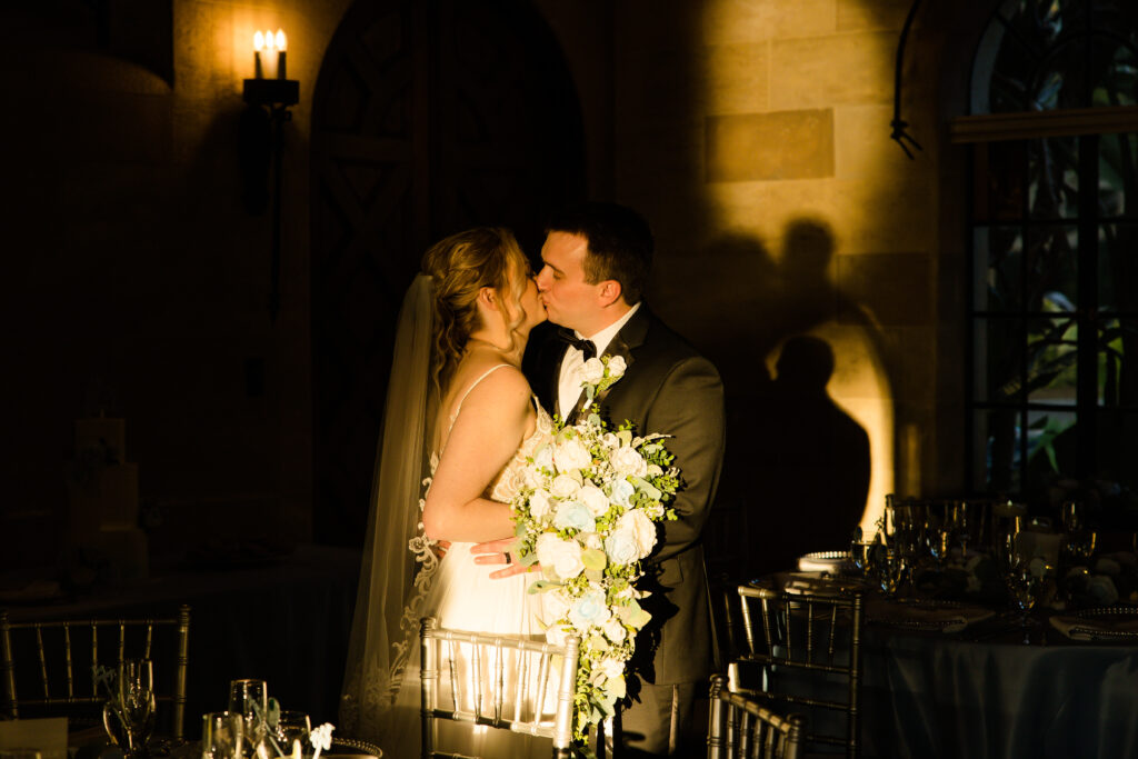 bride and groom at Powel Crosley Estate