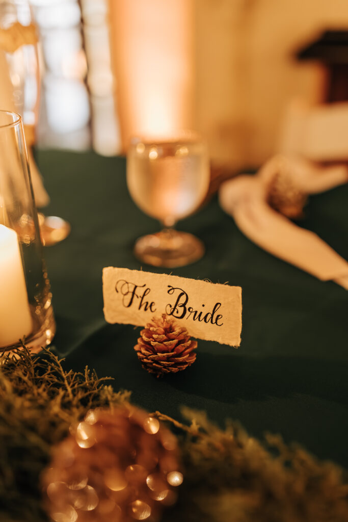 sweetheart table for indoor wedding reception