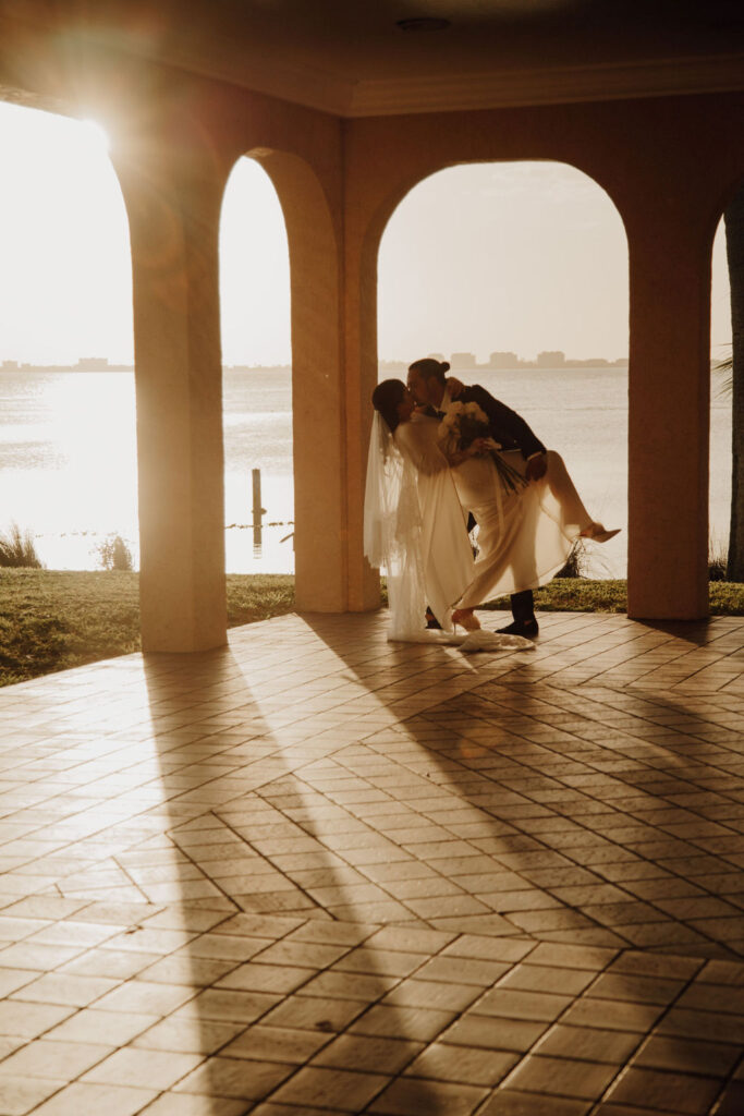 bride and groom portraits at Powel Crosley Estate