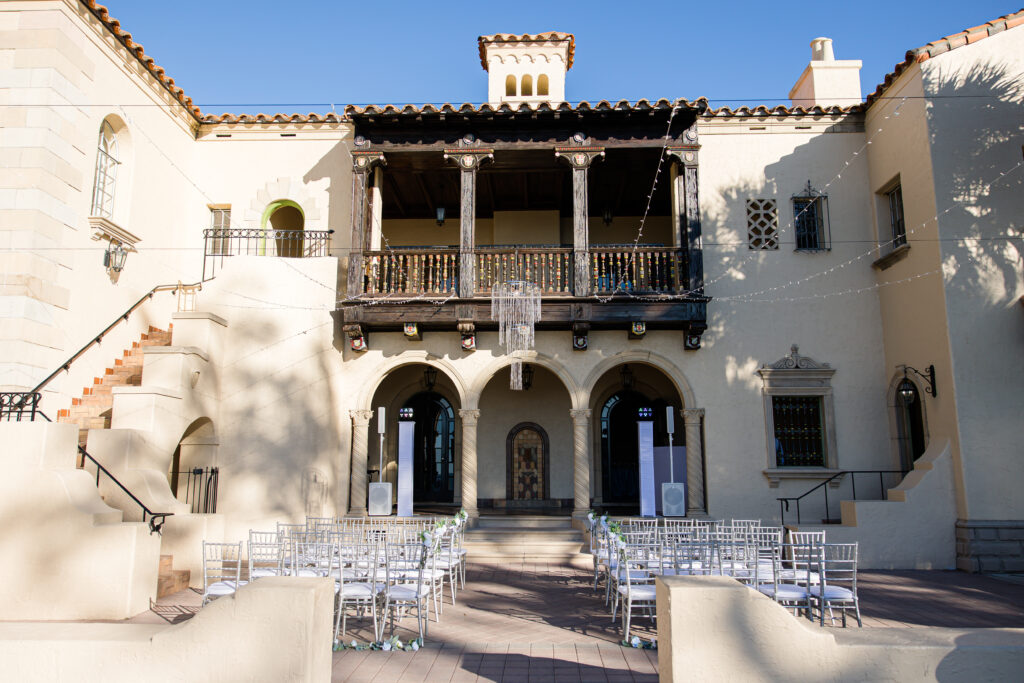 outdoor wedding ceremony at Powel Crosley Estate by Precious Moments Events