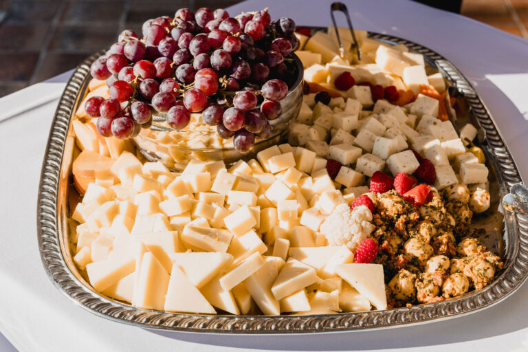 cheese and grape appetizer for wedding