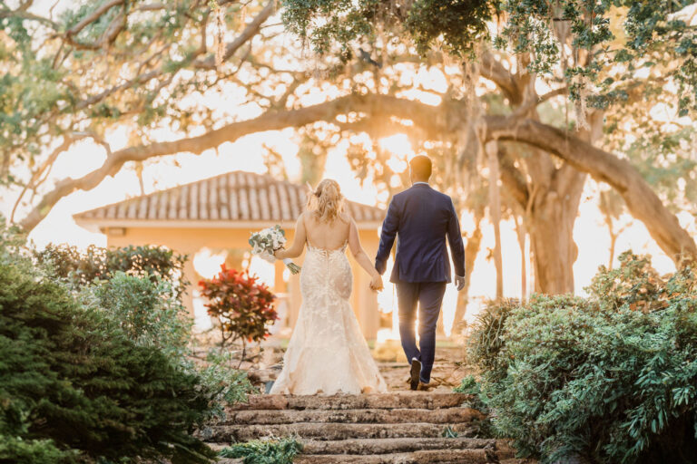 bride and groom portraits in Florida