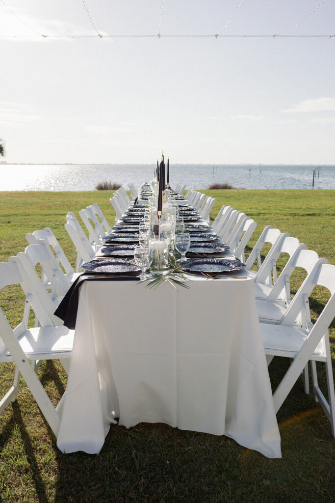 long wedding reception tables