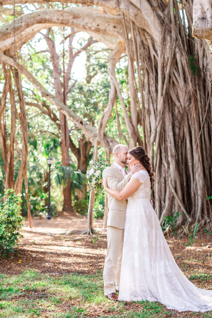 couples portraits under Strangler Fig