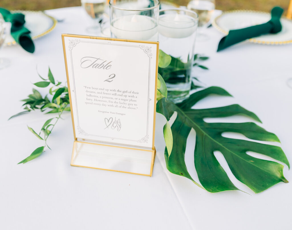 table numbers with love quotes