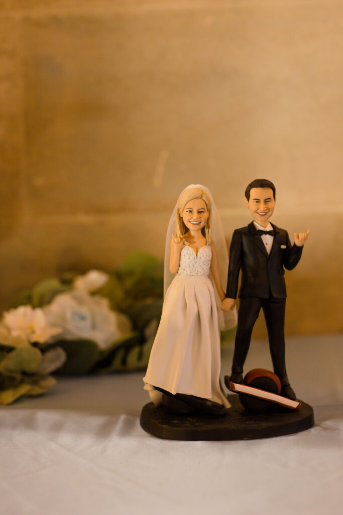 bride and groom custom cake toppers