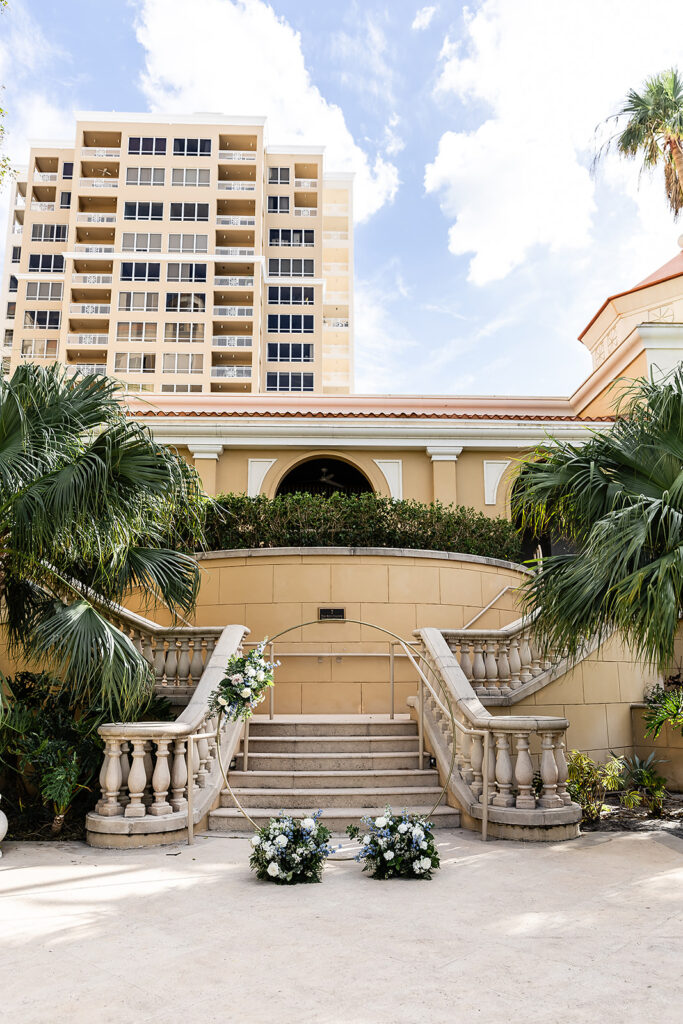 outdoor wedding ceremony at Ritz Sarasota 