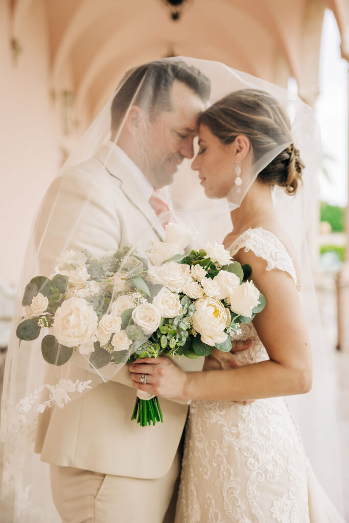 large white floral bridal bouquet 