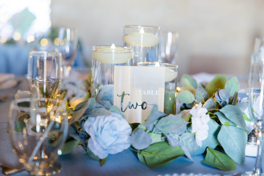 frosted glass table numbers