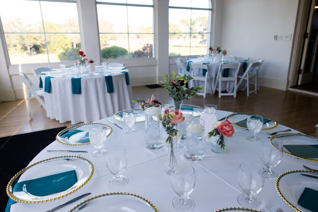 elegant wedding tablescape at Edson Keith Mansion, planned by Precious Moments Events