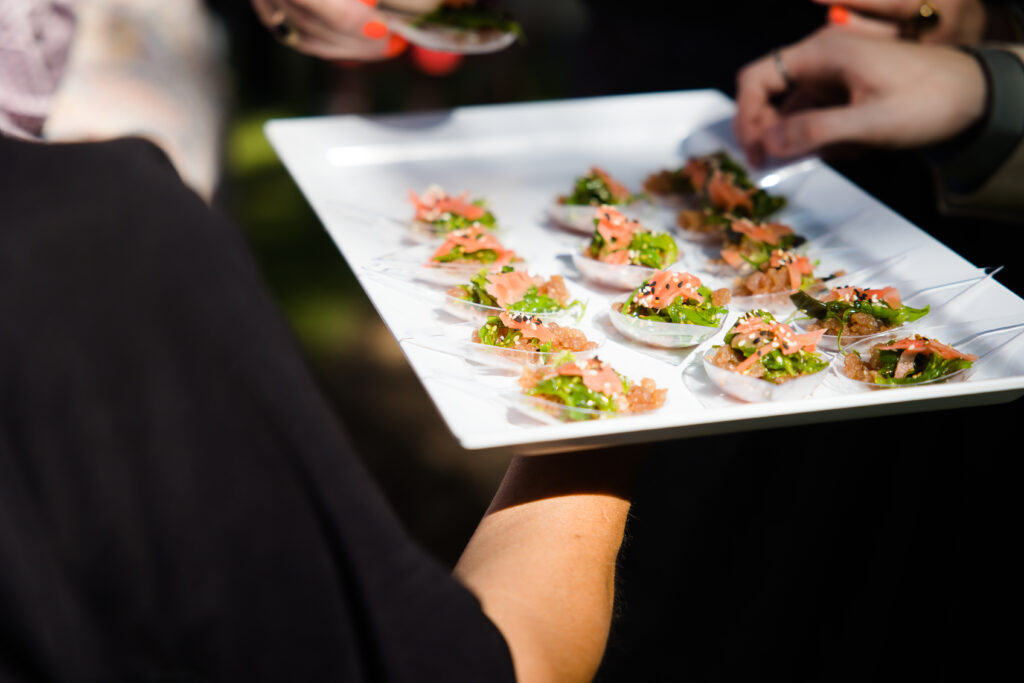 wedding appetizers at Edson Keith Mansion