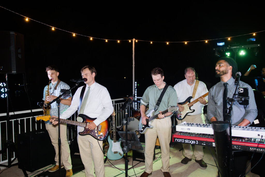 band at wedding at Edson Keith Mansion