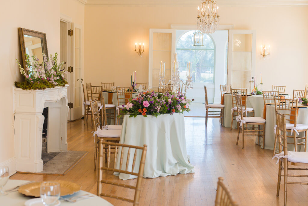 indoor wedding reception at Edson Keith Mansion by Precious Moments Events