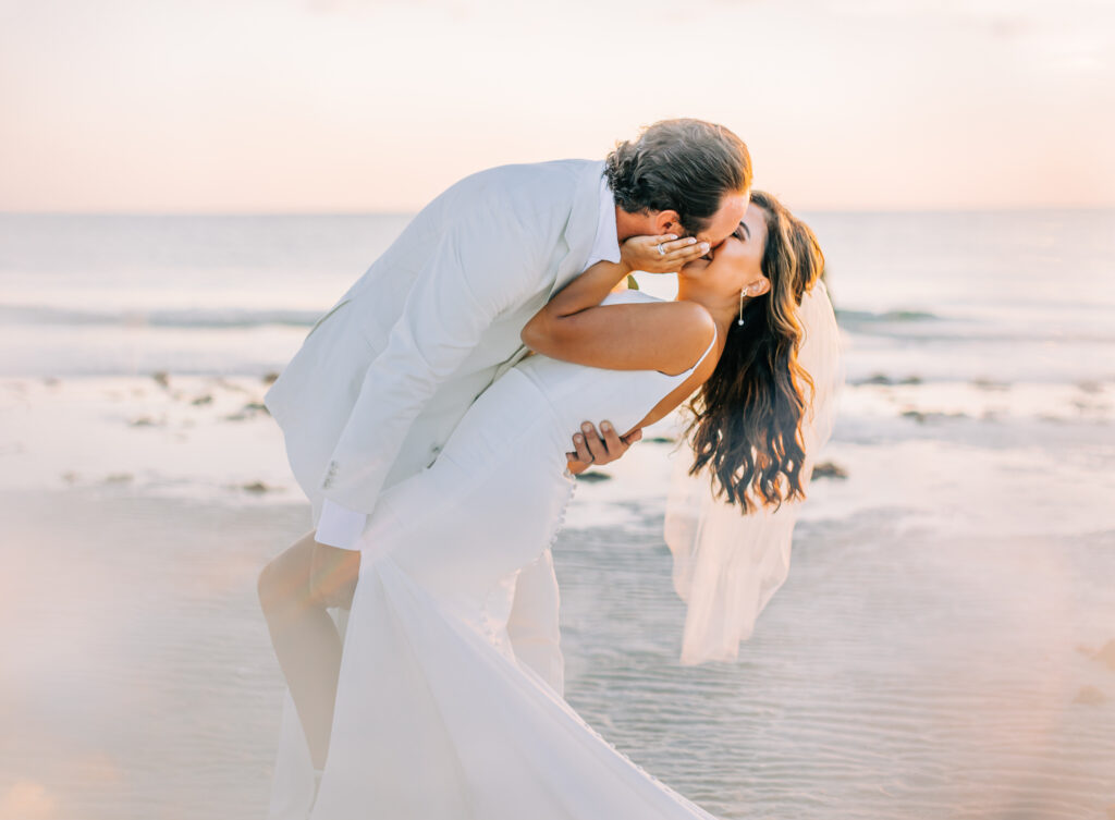 bride and groom portraits at Sunset Beach Resort