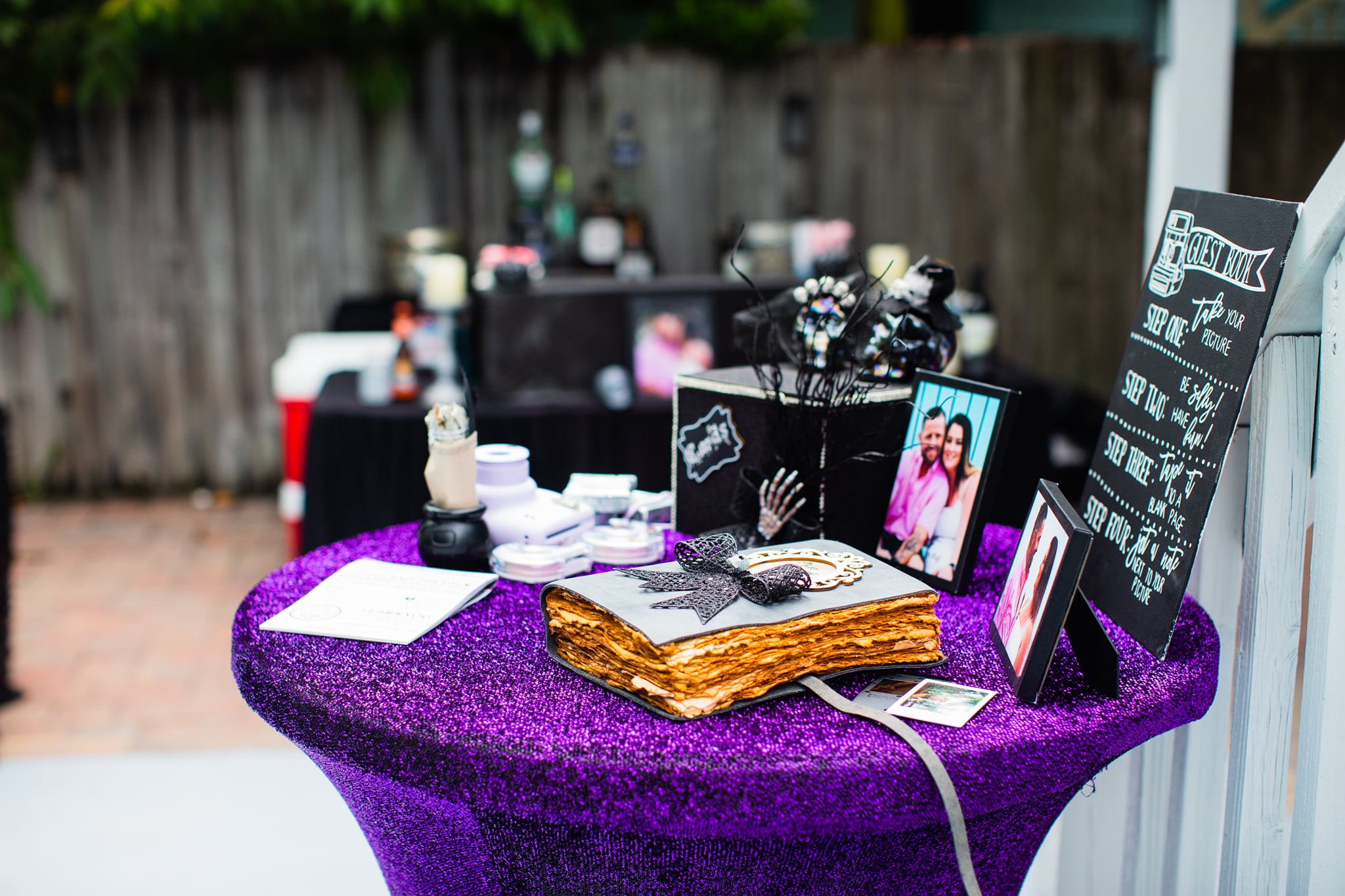 gothic wedding guest book 