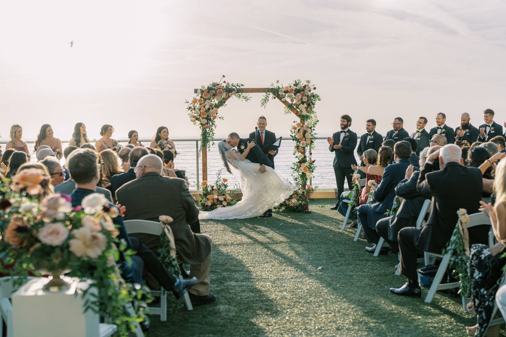 waterfront outdoor ceremony at Opal Sands by Precious Moments Events