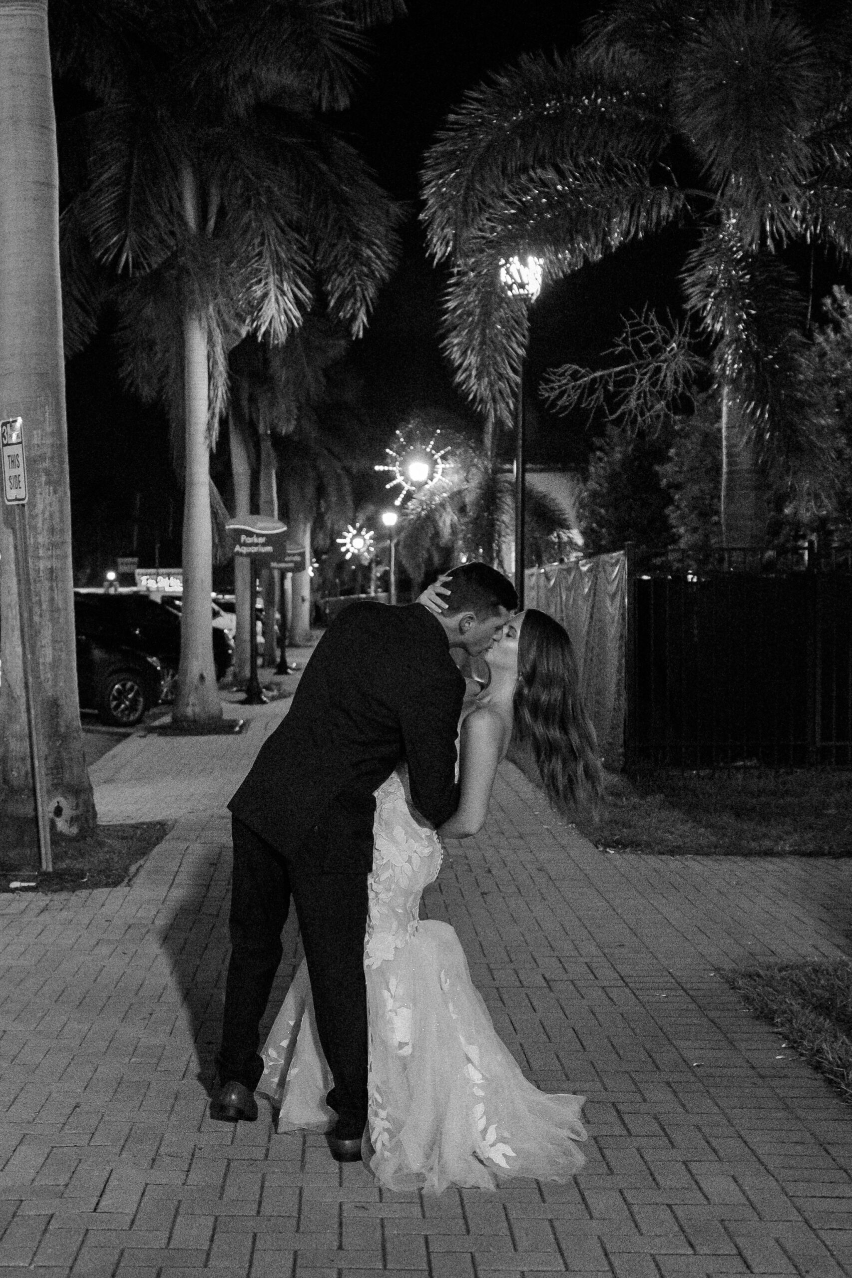 bride and groom portraits at Bishop Museum of Science